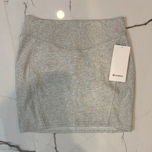 Lululemon Light Gray Scuba Mini Skirt